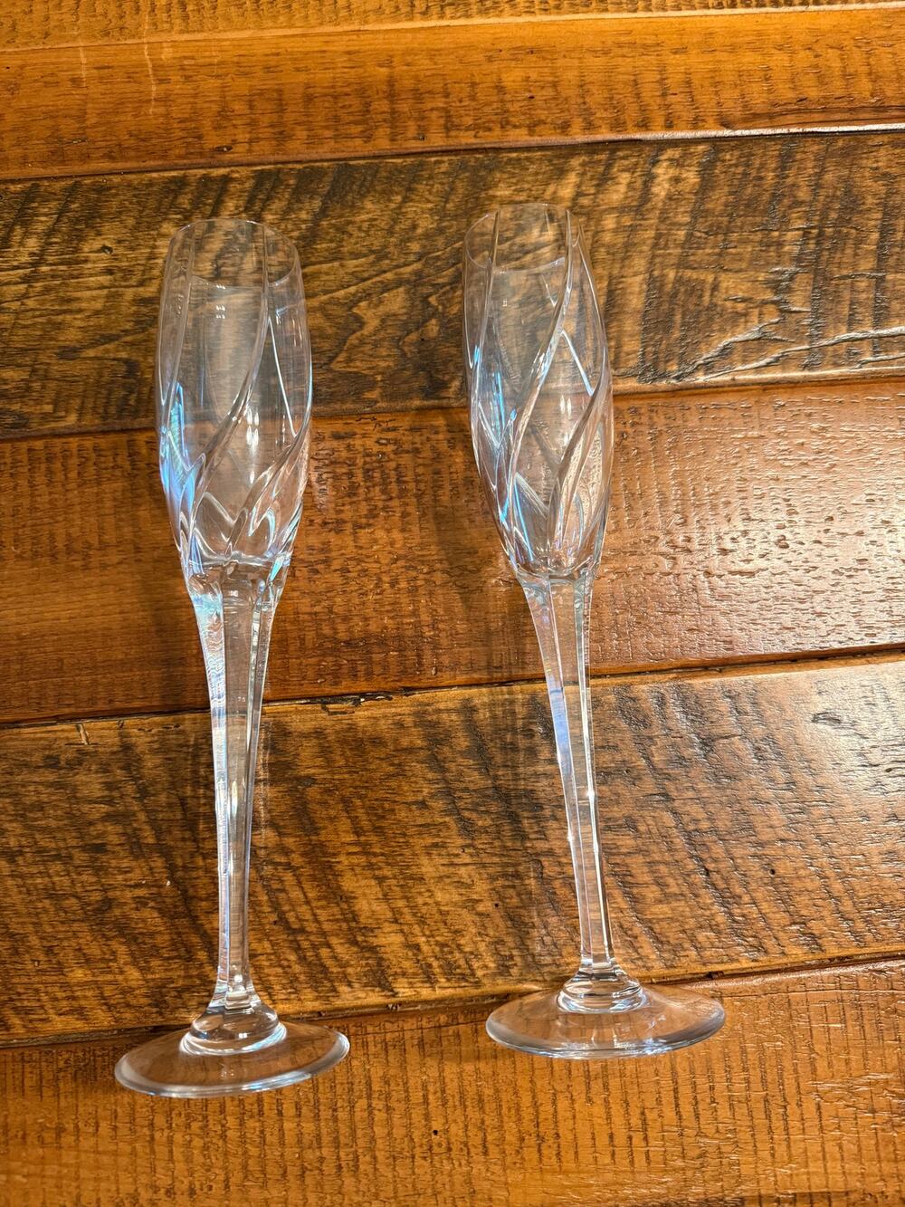 Vintage Mikasa Olympus Crystal Champagne Flutes
